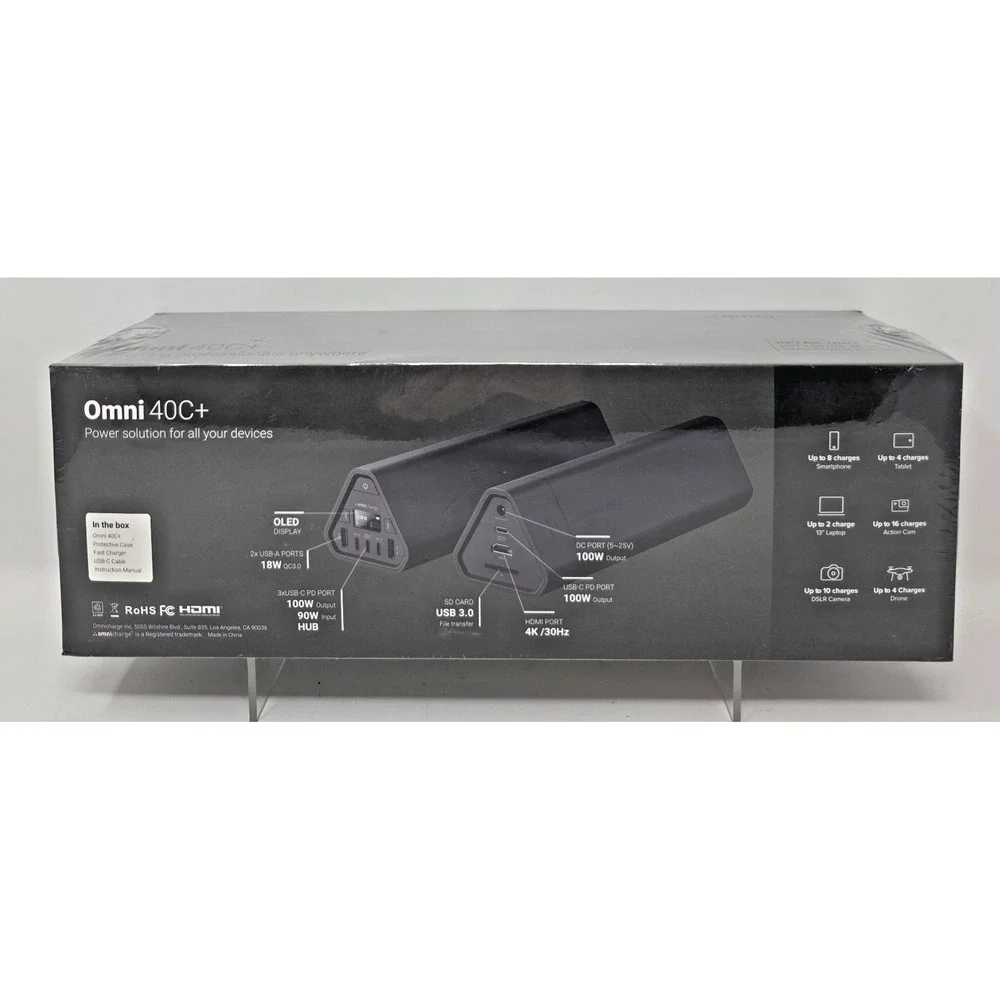 OmniCharge Omni 40C+ 38400mAh 142Wh Laptop Power Bank 100W USB-C HDMI NEW SEALED